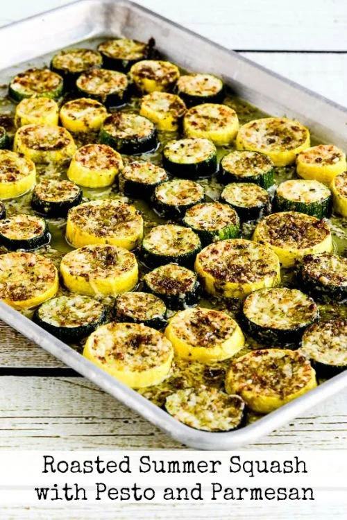 summer squash with pesto and parmesan