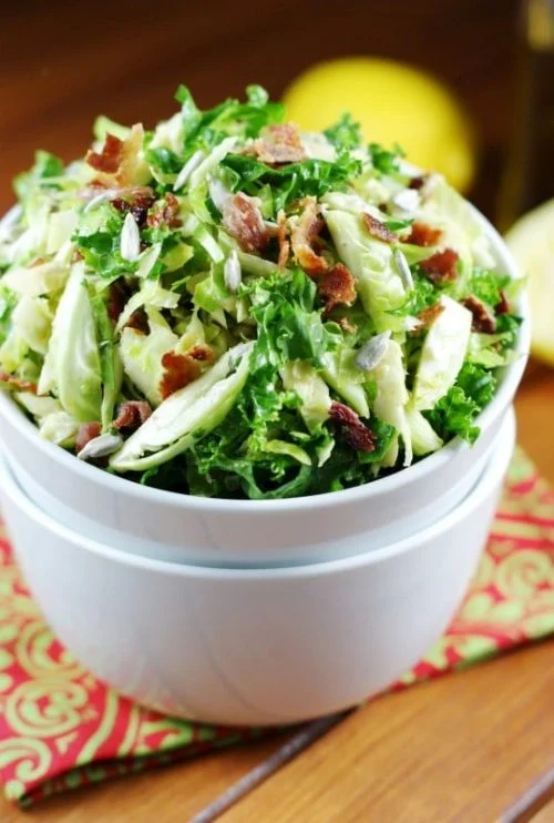 shredded cabbage recipe with bits of bacon