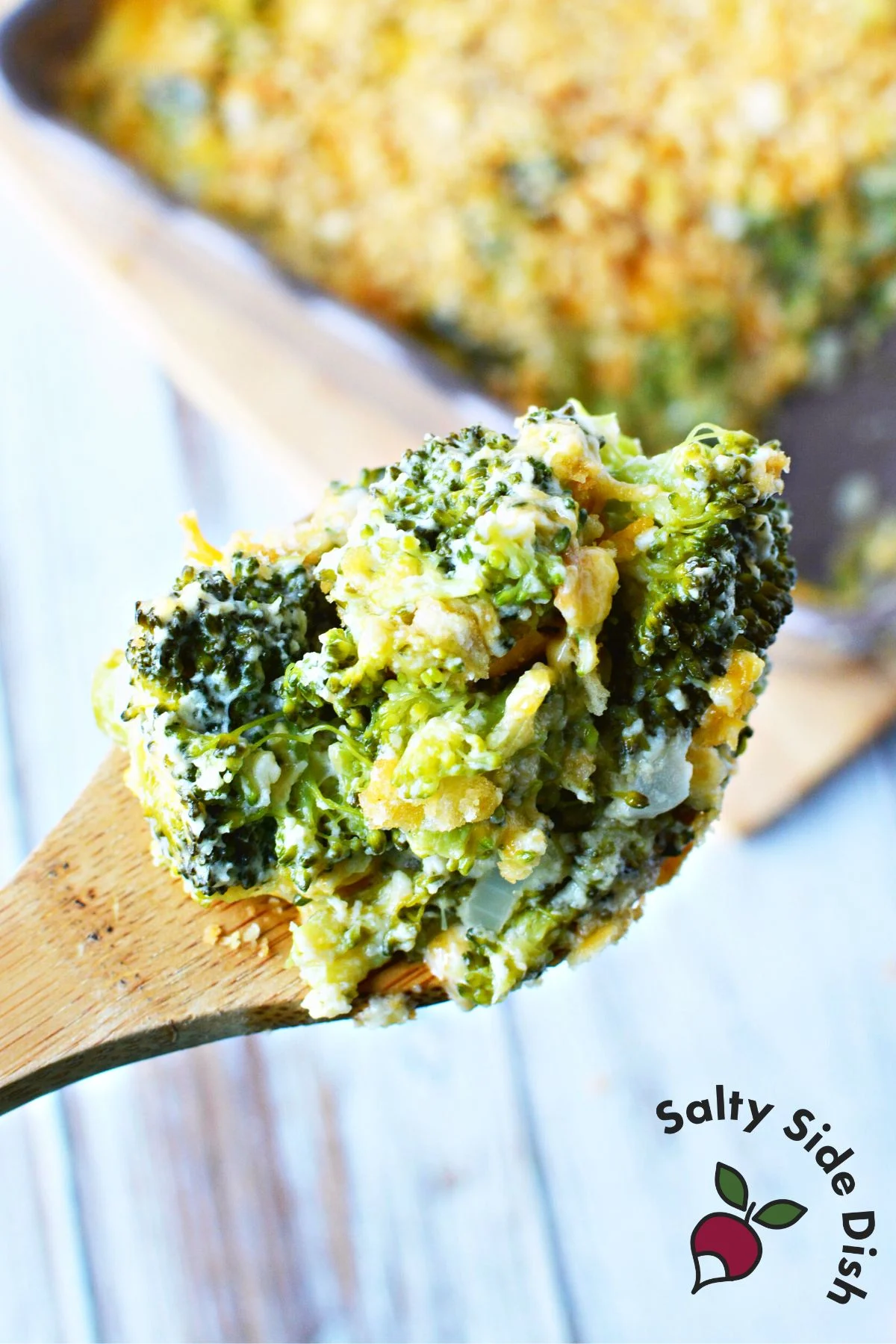 cheesy broccoli casserole perfect for holiday meals.