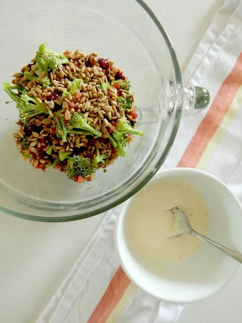 broccoli salad with sauce