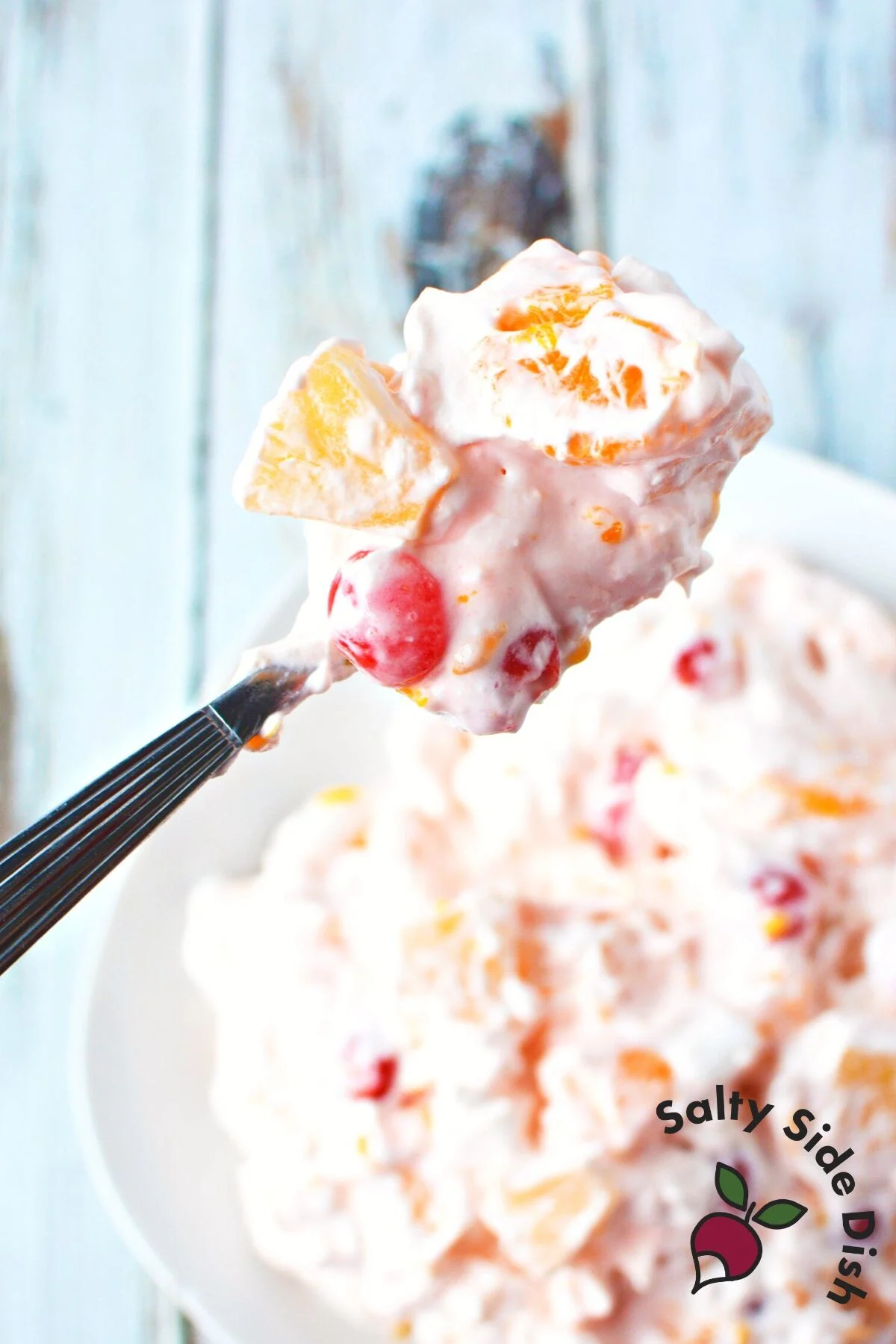 classic and old fashioned side dish recipe in a spoon ready for serving this holiday season.
