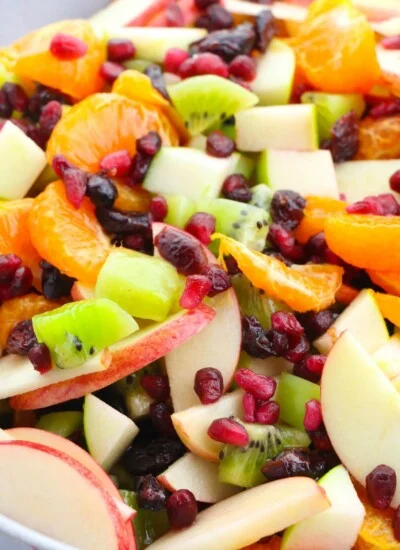 Mandarin oranges in a winter salad.