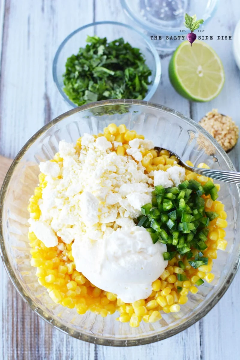all ingredients in a bowl ready to be stirred