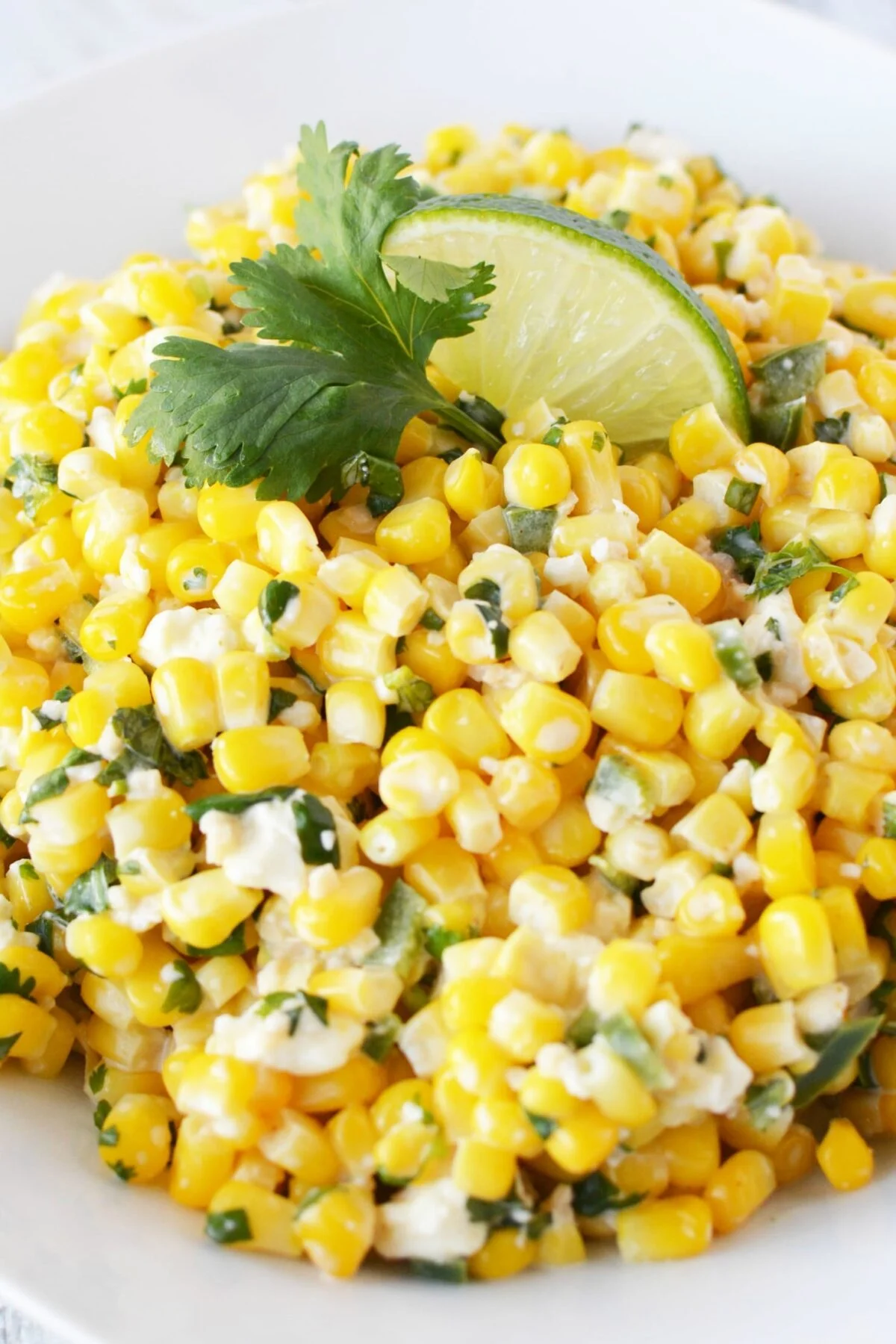 Mexican street corn salad for a side dish.