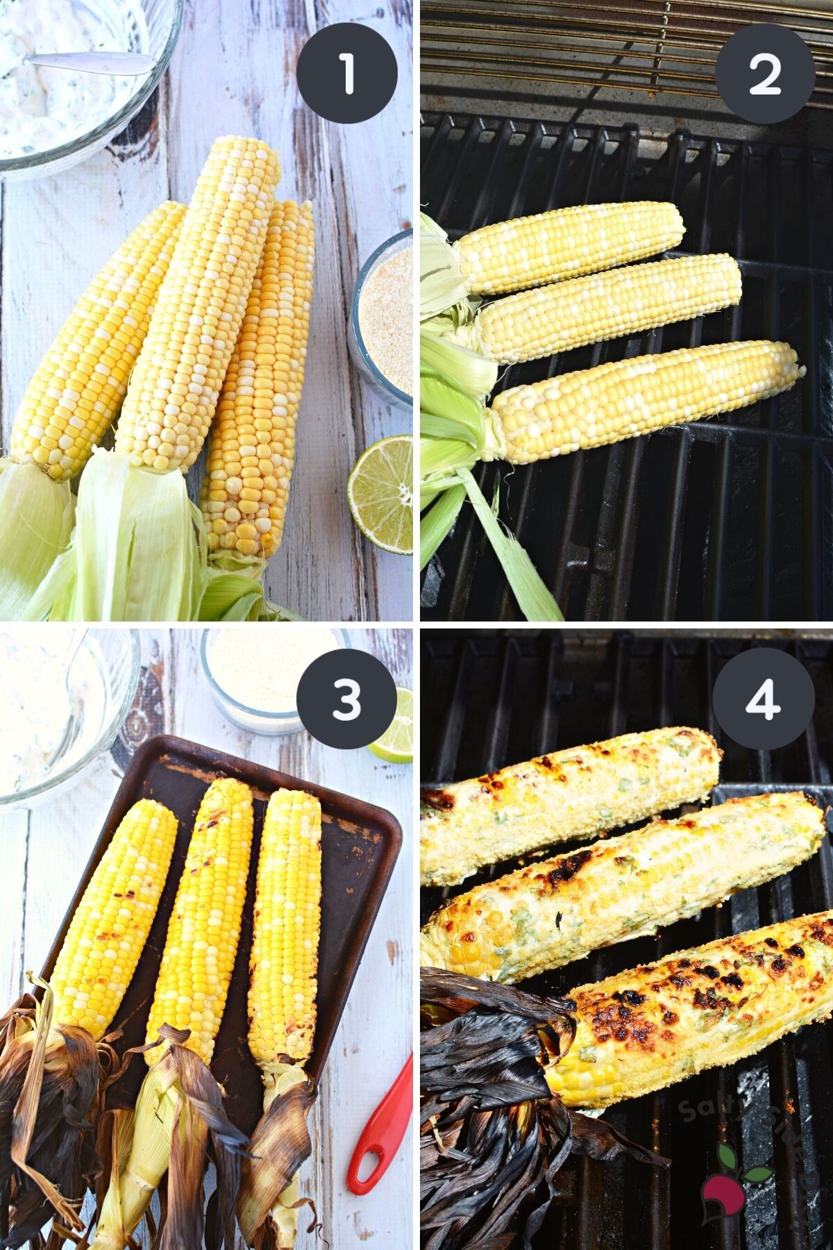 grilling mexican street corn.