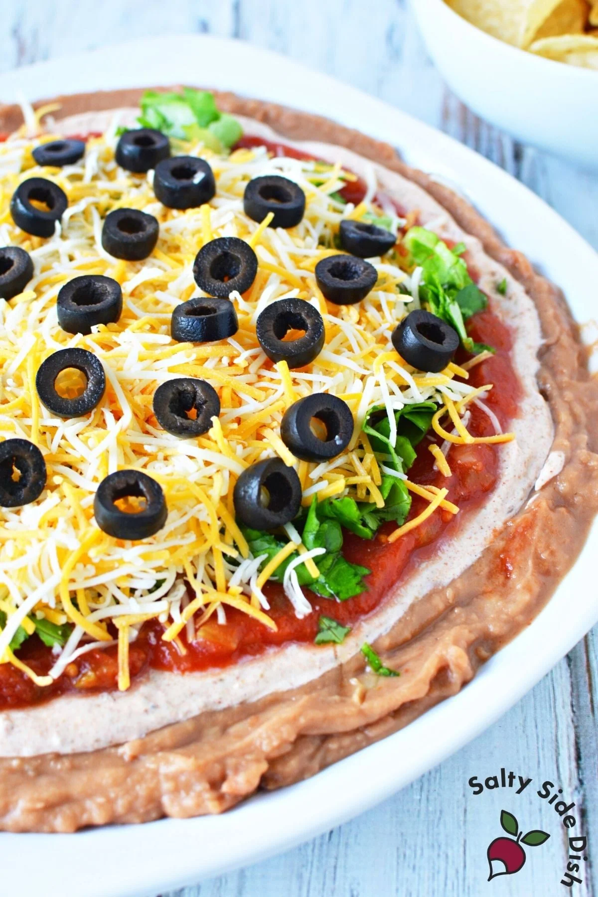 huge plate of 7 layer dip.
