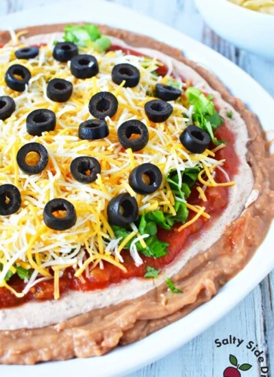 huge plate of 7 layer dip.