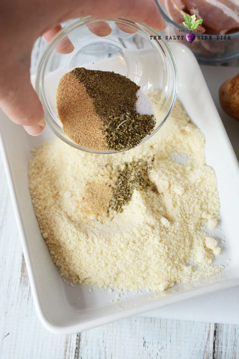 Parmesan roasted potato seasoning ready to mix up