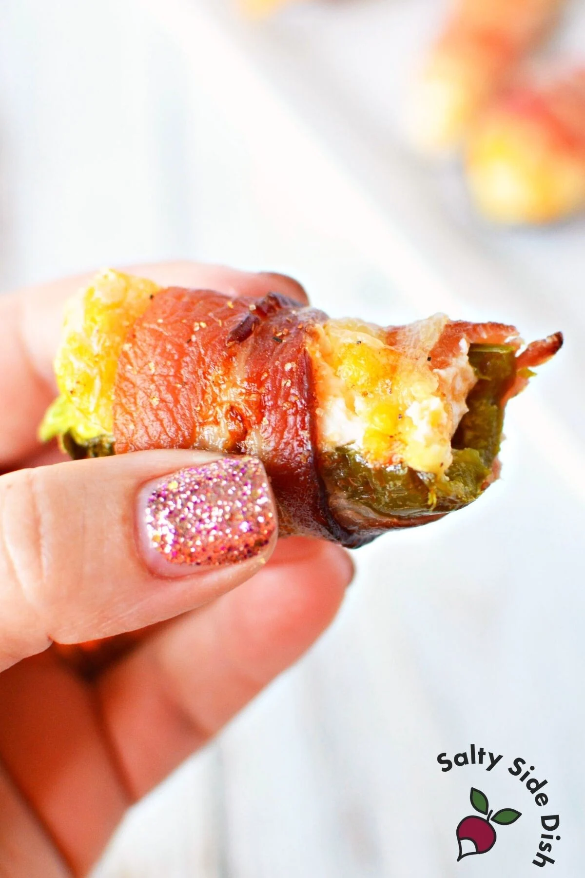 baked jalapeno popper with bacon.