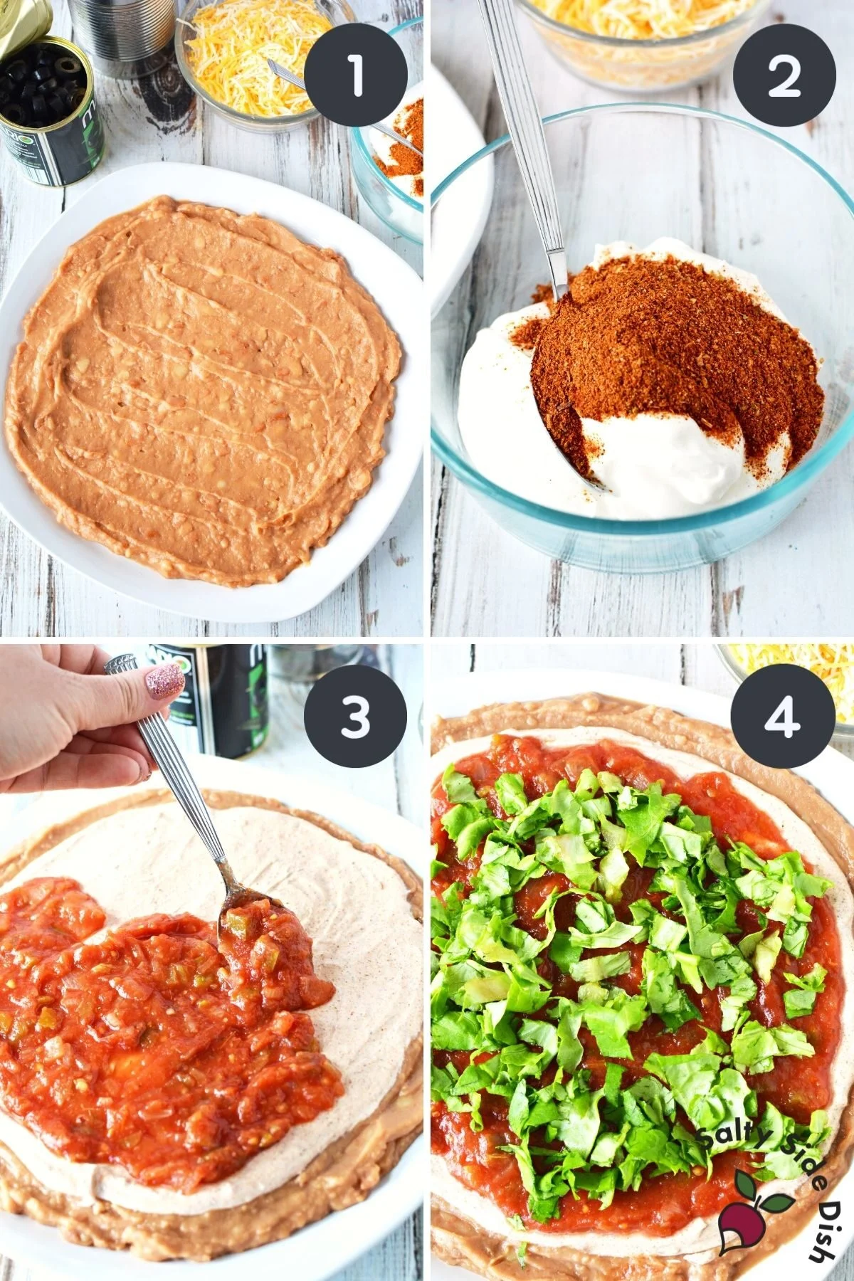 how to make a perfect layered taco dip.