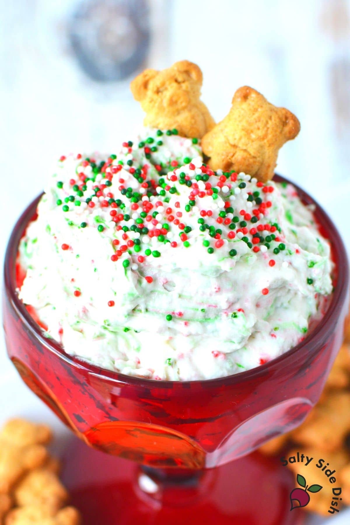 cookie dough dip with graham cracker bears
