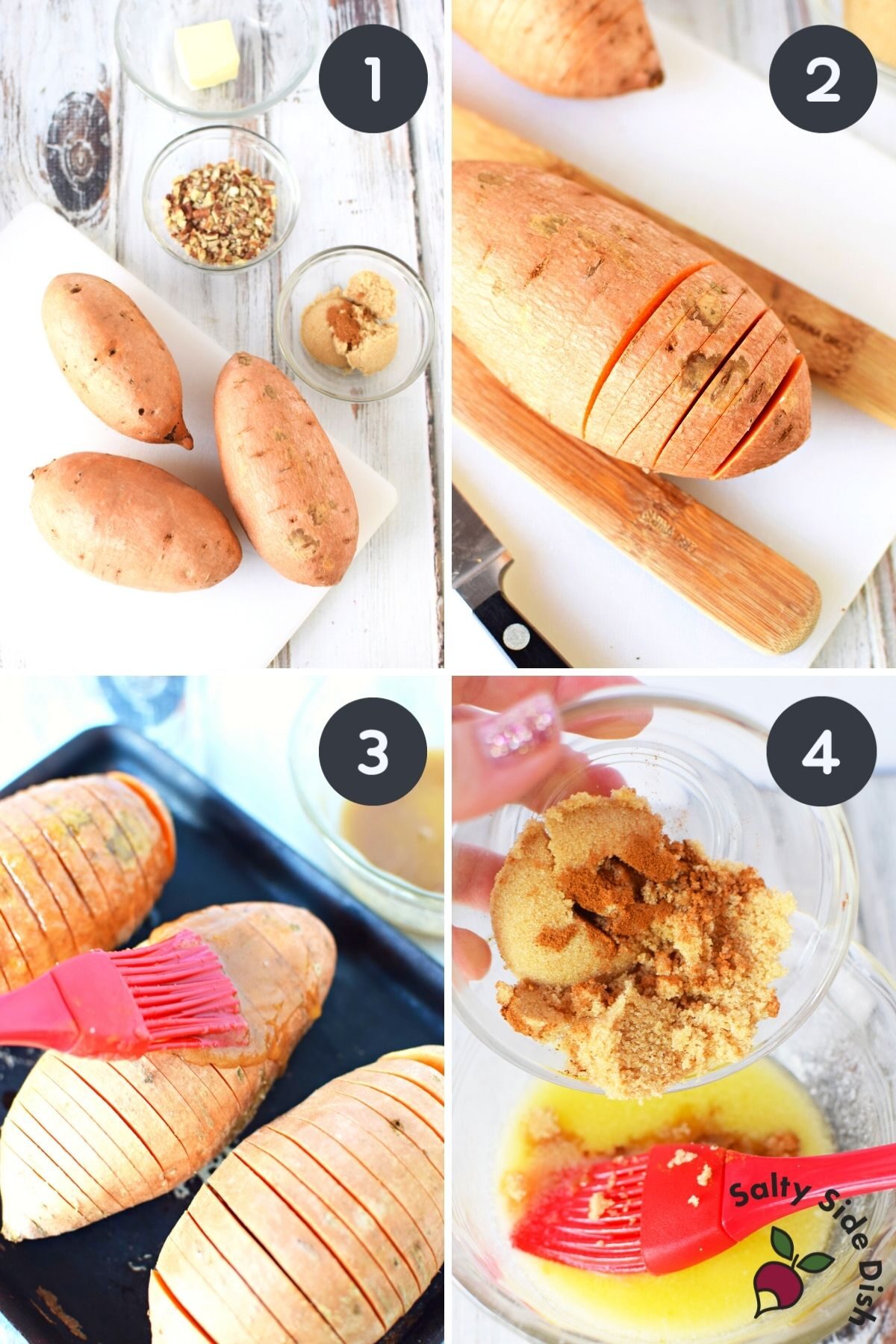 cooking Hasselback Sweet potatoes.