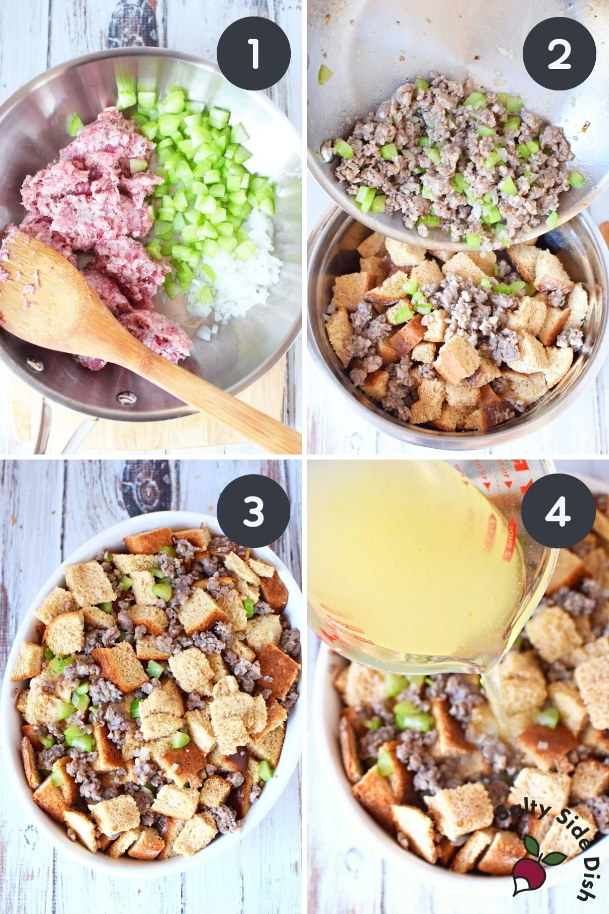 how to make herb and sausage stuffing.