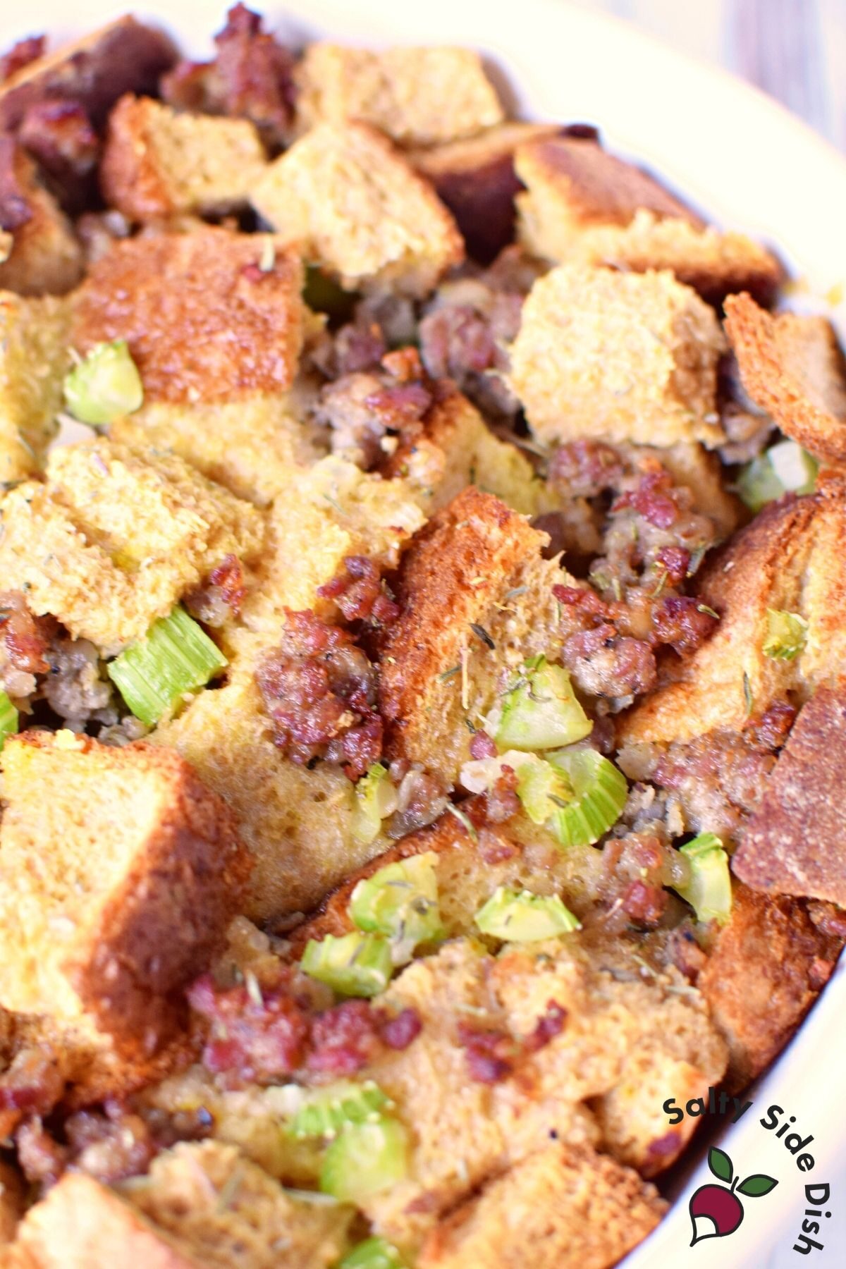 stuffing recipe with bread and sausage.