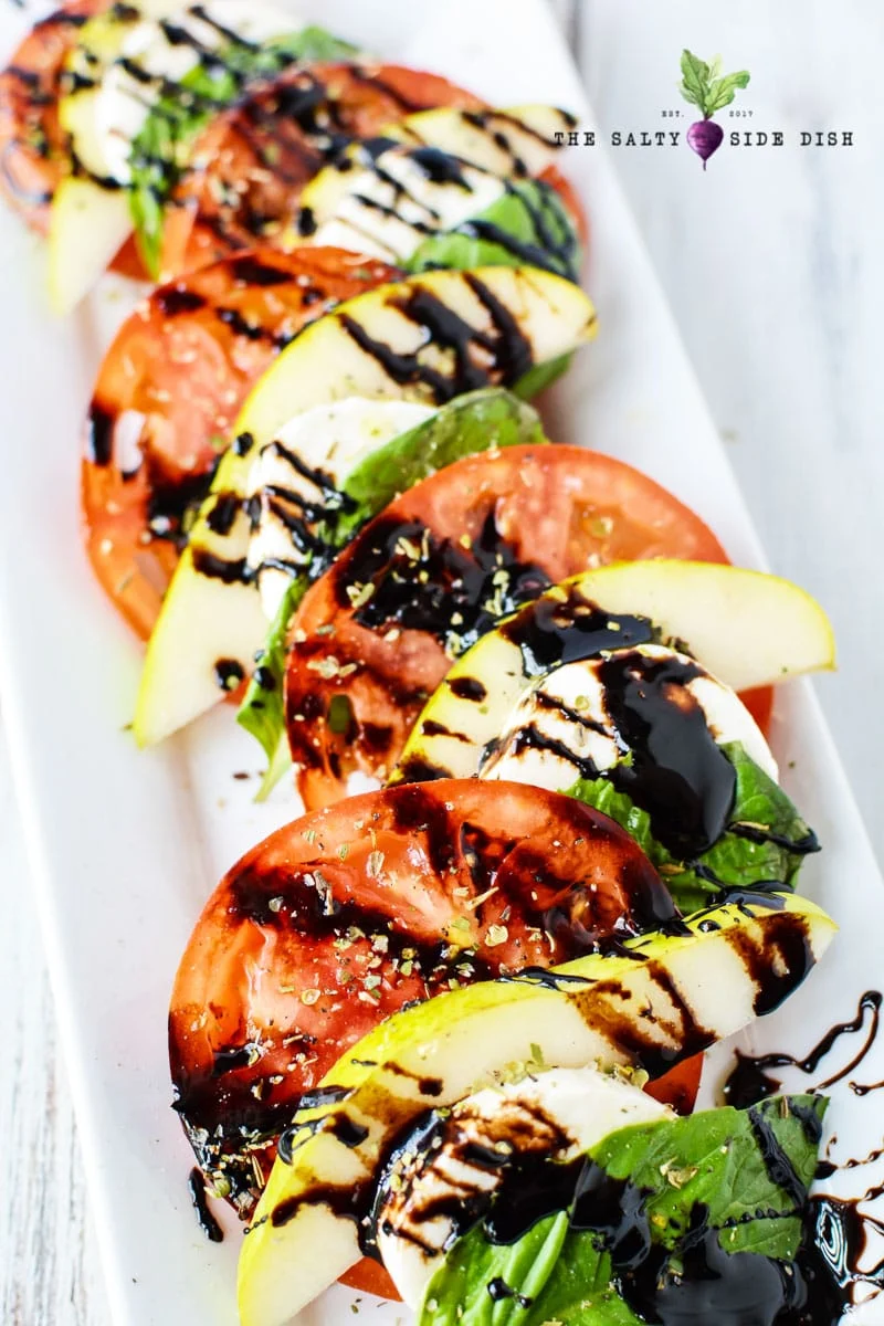 Ensalada Caprese with Sliced Pear