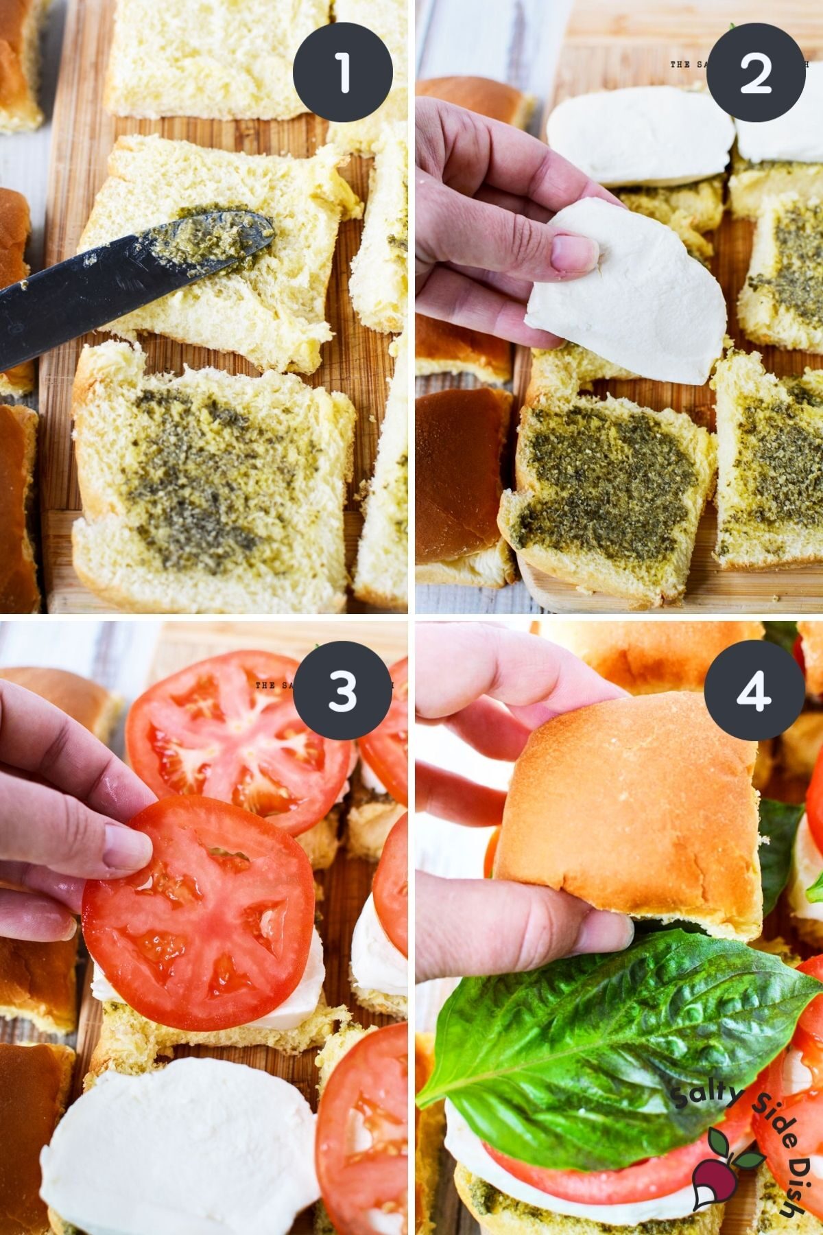 caprese sliders step by step.