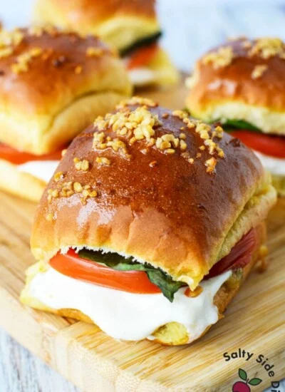 Hawaiian Kings roll with tomatoes, basil and mozzarella cheese.