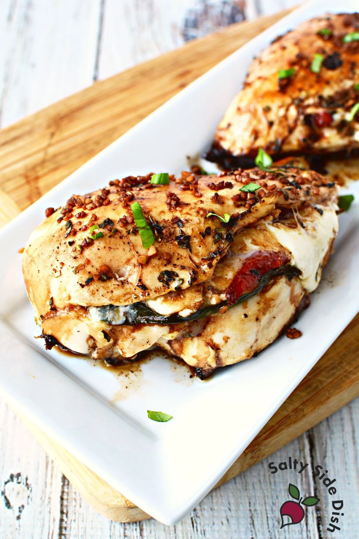 how to stuff caprese chicken.