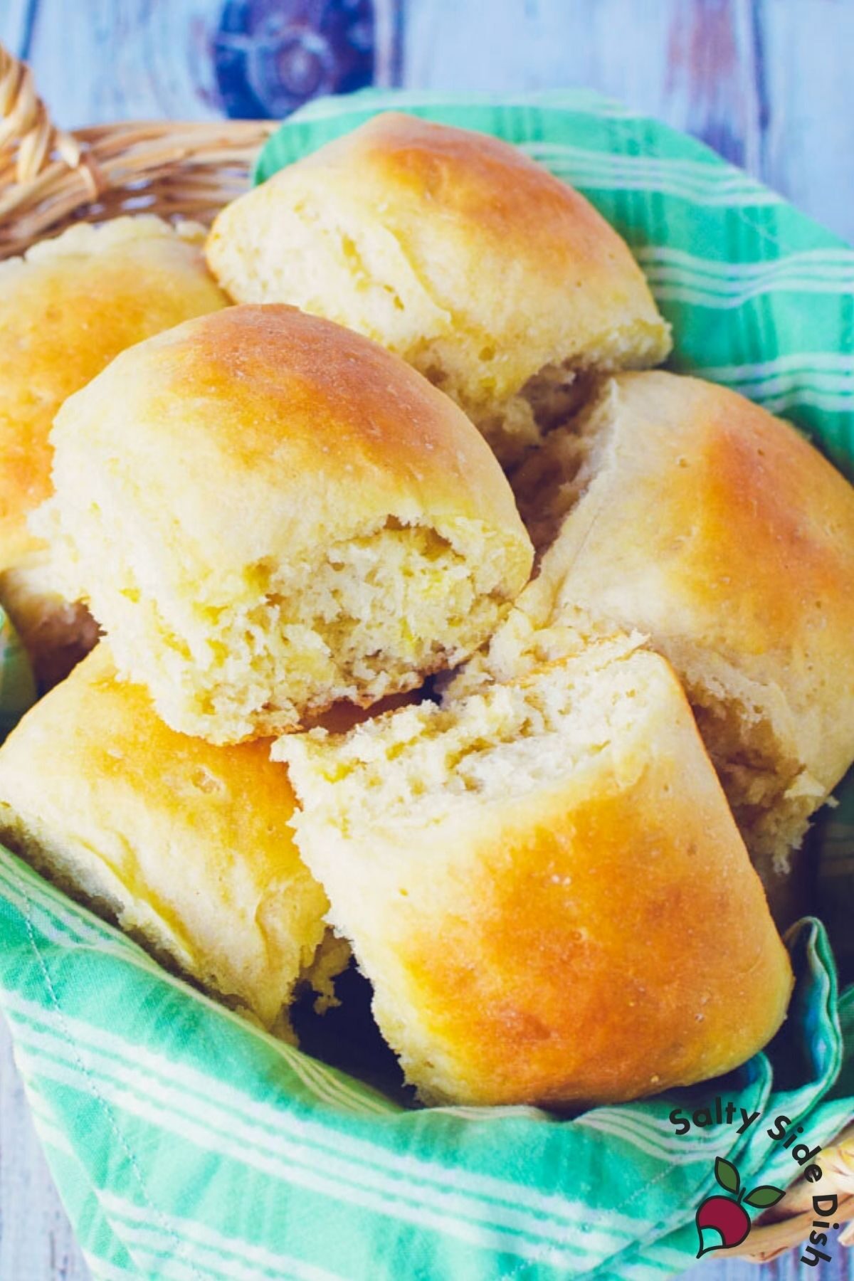 large bowl of yeast rolls.
