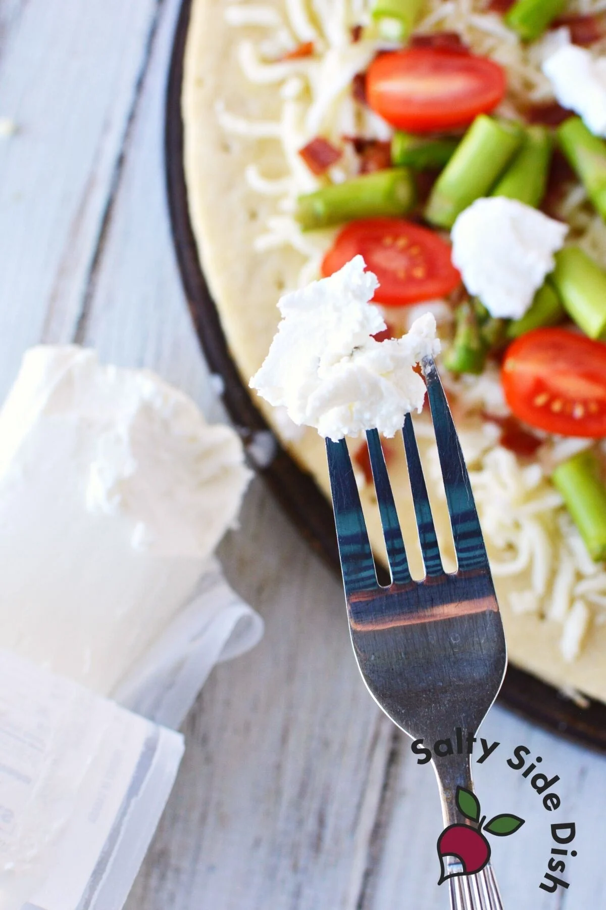 how to flake goat cheese.