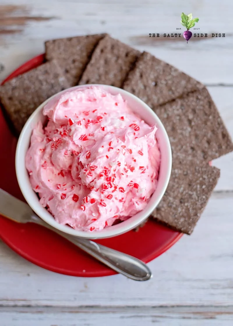 add crushed candy canes for a perfect appetizer dip