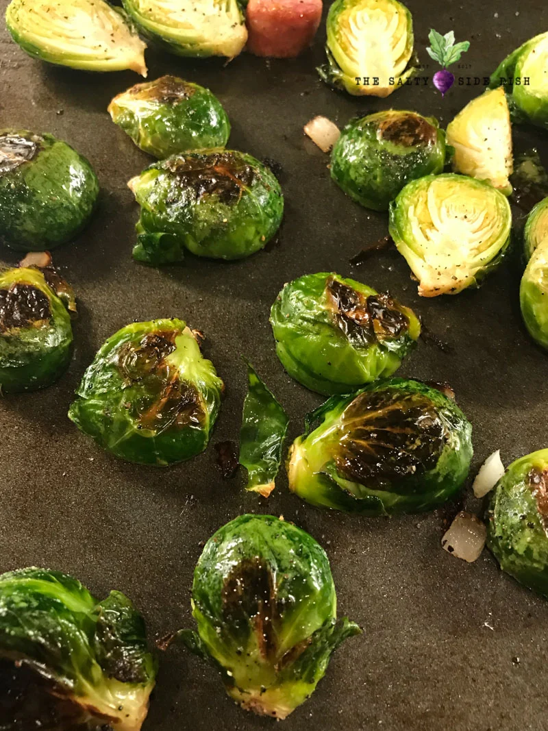 oven roast both sides of your brussel sprouts