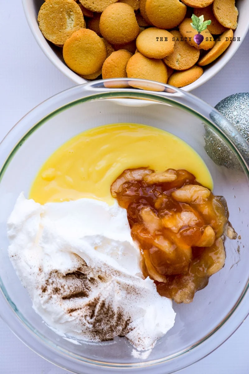 fluff salad with vanilla heat and serve pudding and whipped cream