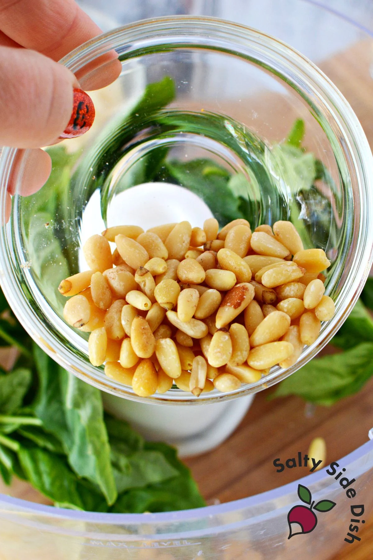 raw pine nuts.