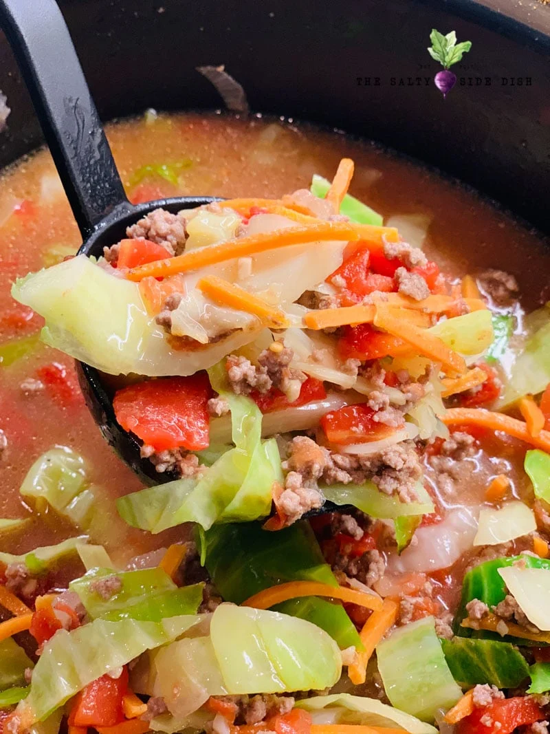 Beef Cabbage Soup full of veggies