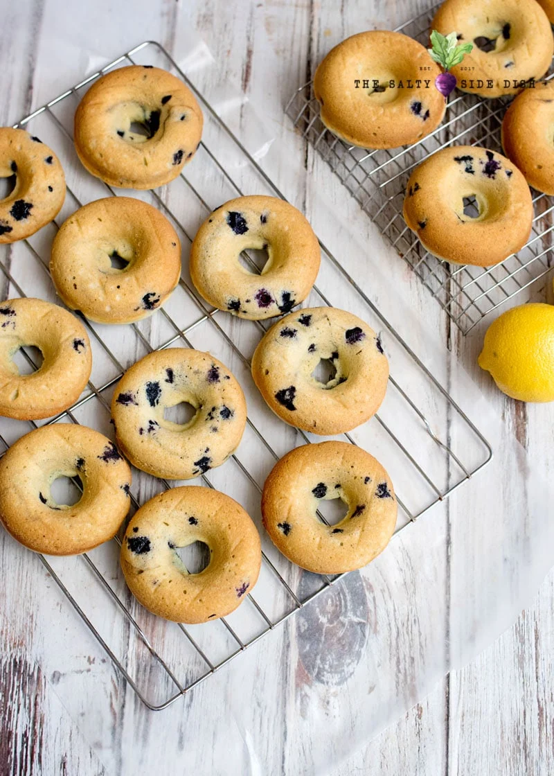 homemade blueberry cake donuts