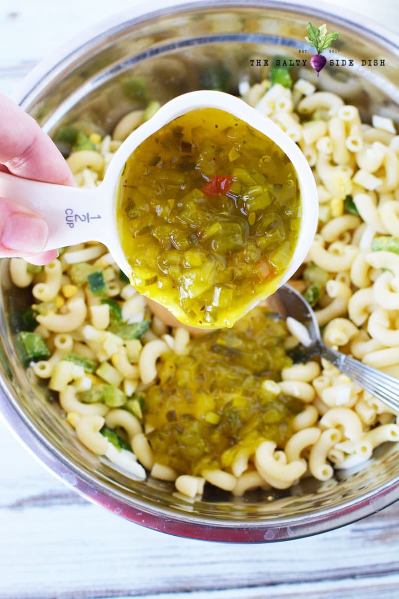 sweet relish for your macaroni salad makes a perfect ingredient
