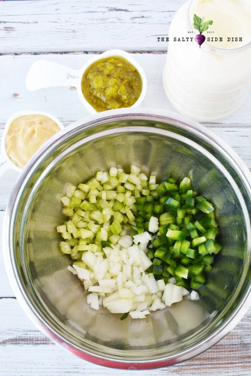 dice up veggies into bite sized flavors