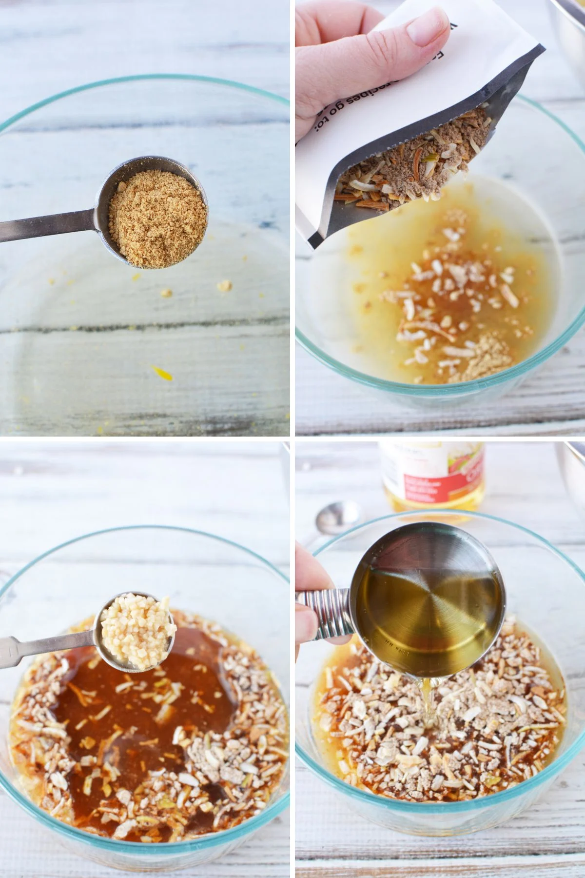 using lipton onion mix to make dressing.