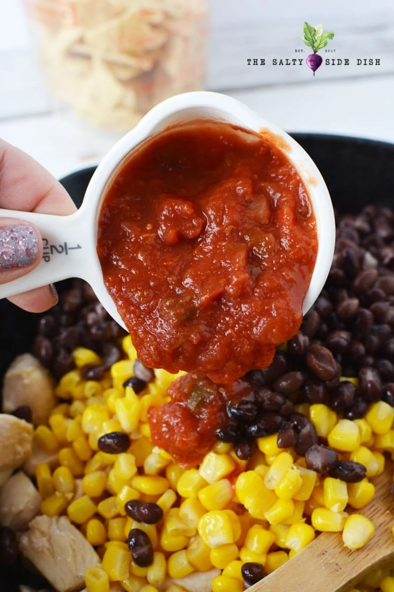 Mexican Chicken Casserole with corn and beans
