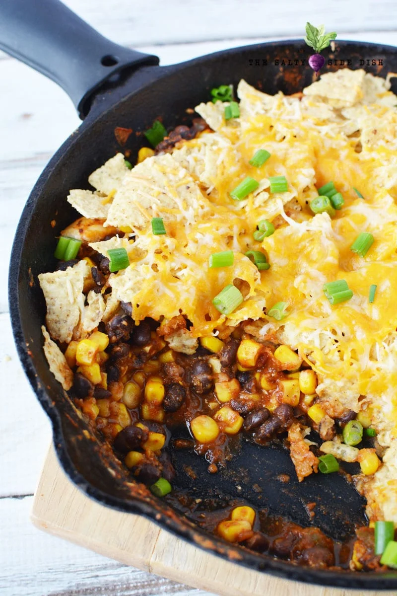 cast iron skillet one pan mexican casserole