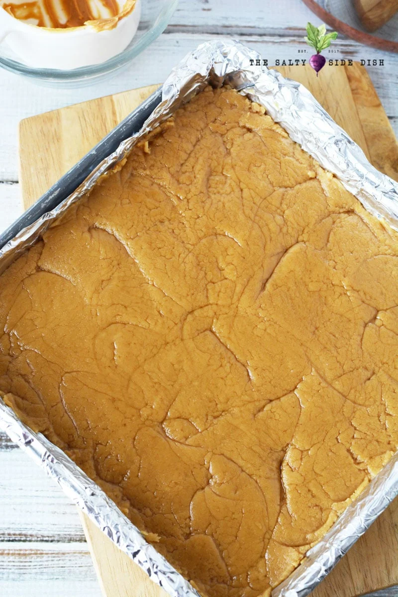 put peanut butter fudge in fridge to set