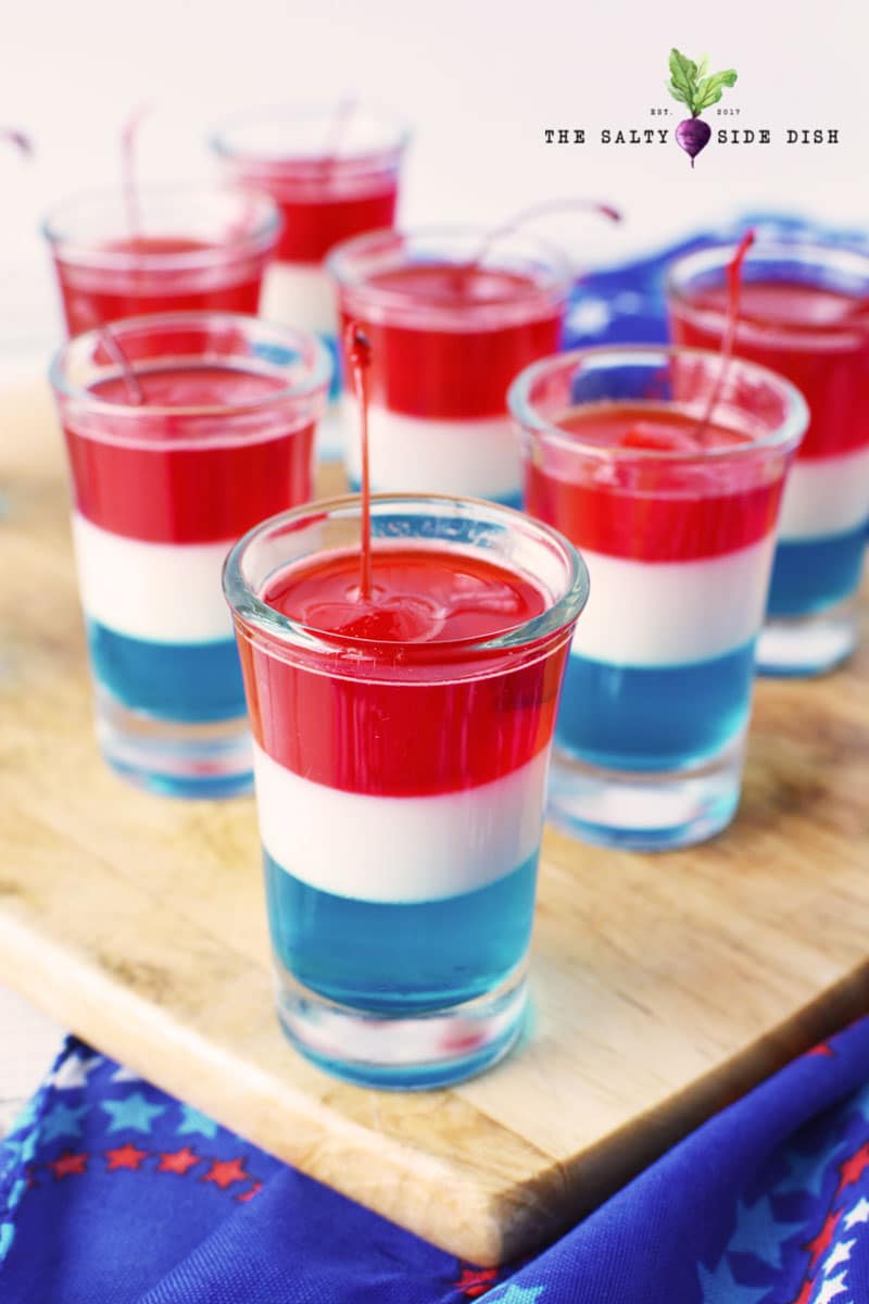 Red White and Blue Jello Shots