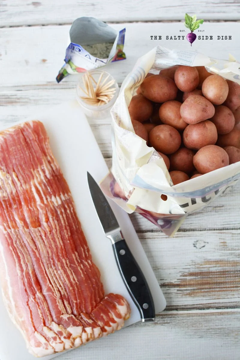 oven baked bacon wrapped potatoes with ranch seasoning