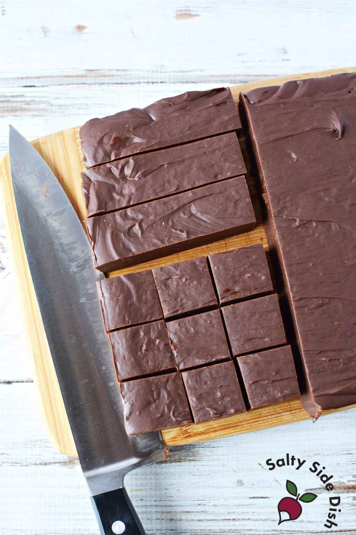how to cut fudge squares.