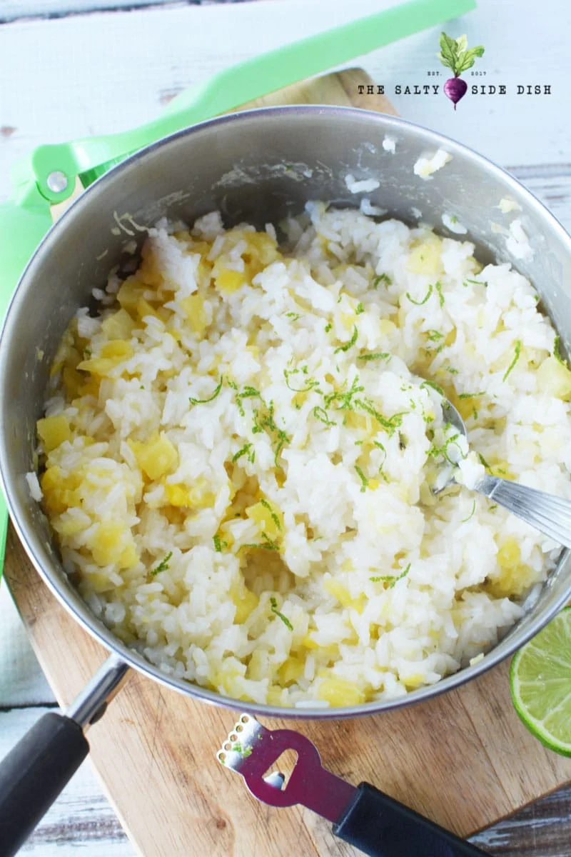cilantro is option in the rice mixture
