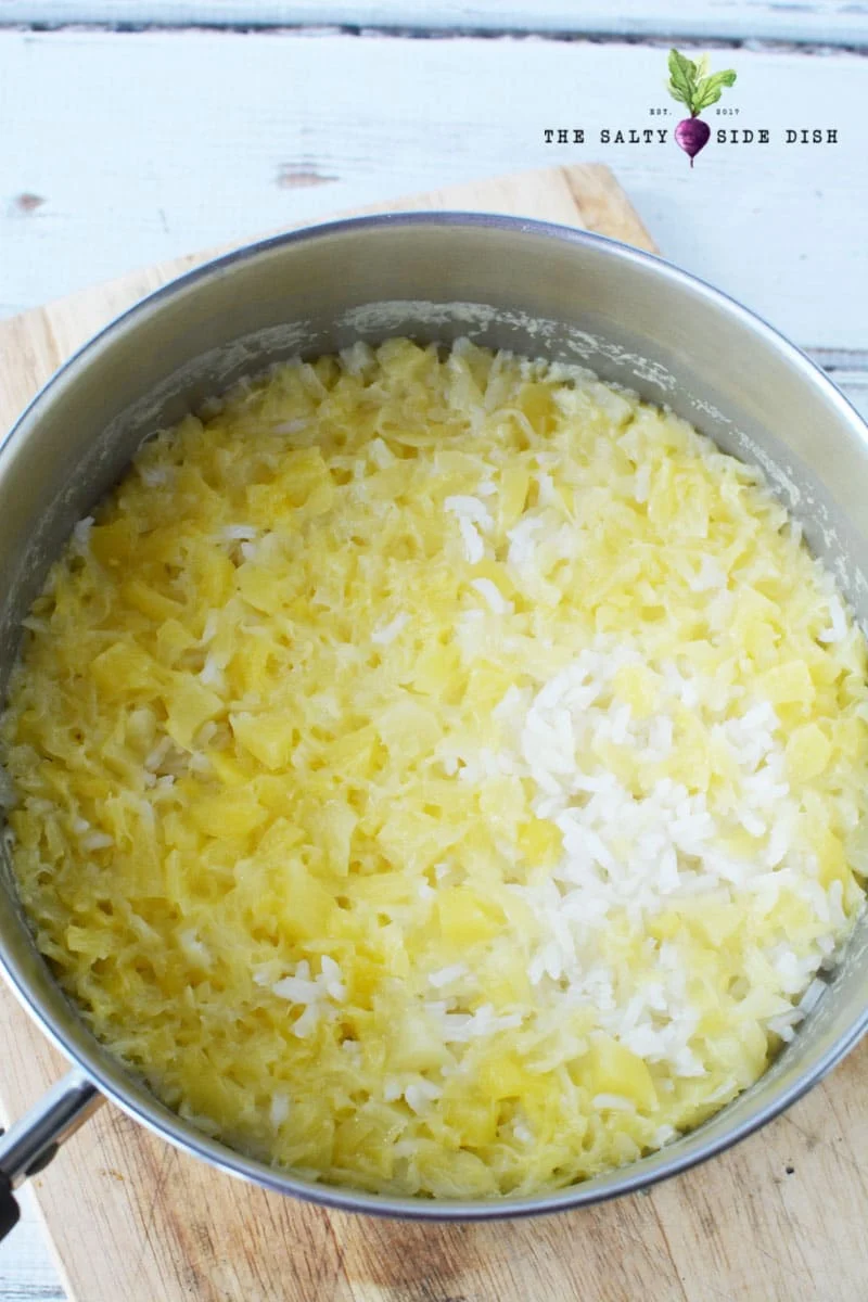 flush up your rice mixture