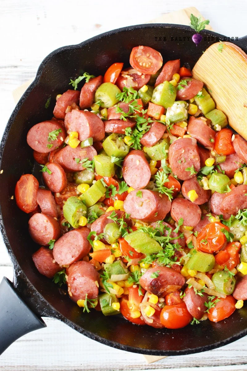 Southern Succotash with Sausage