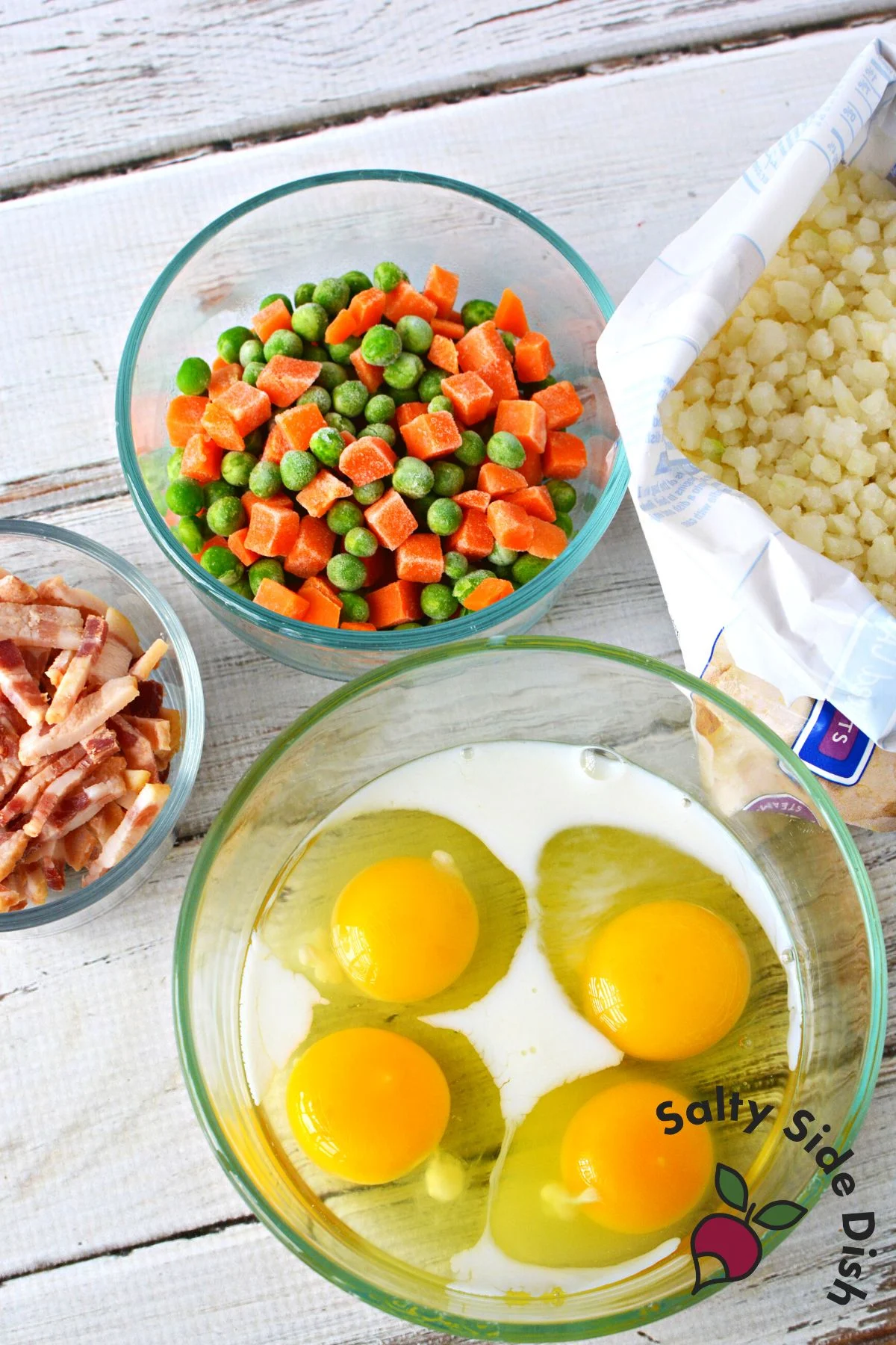 all ingredients for a rice chicken cauliflower.