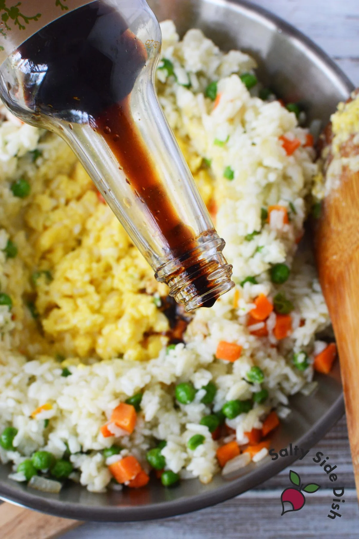 soy sauce with rice.
