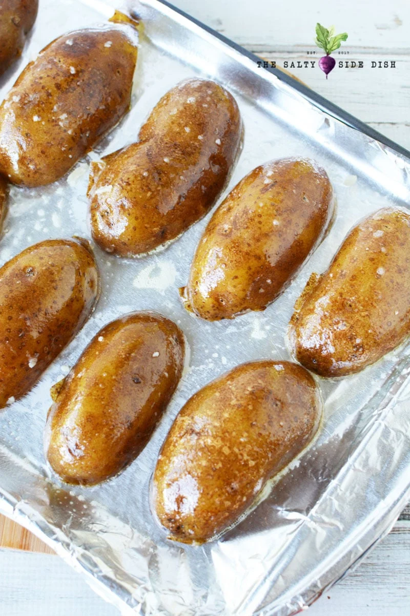 halve your whole russet potatoes for a perfect dish