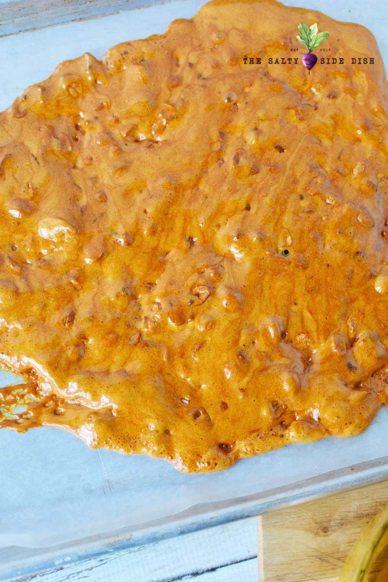 super hot peanut brittle needs to set