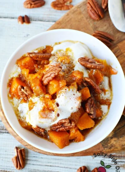marshmallow and brown sugar crock pot sweet potatoes.