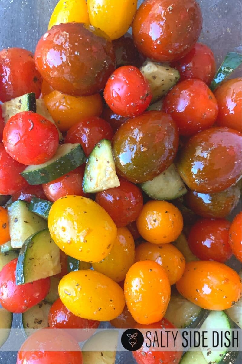 Cherry Tomato Salad with Cucumbers and balsamic vinegar recipe