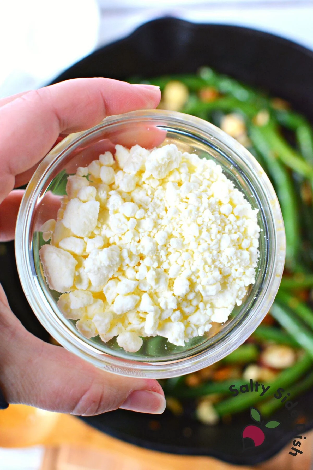 crumbled feta cheese.