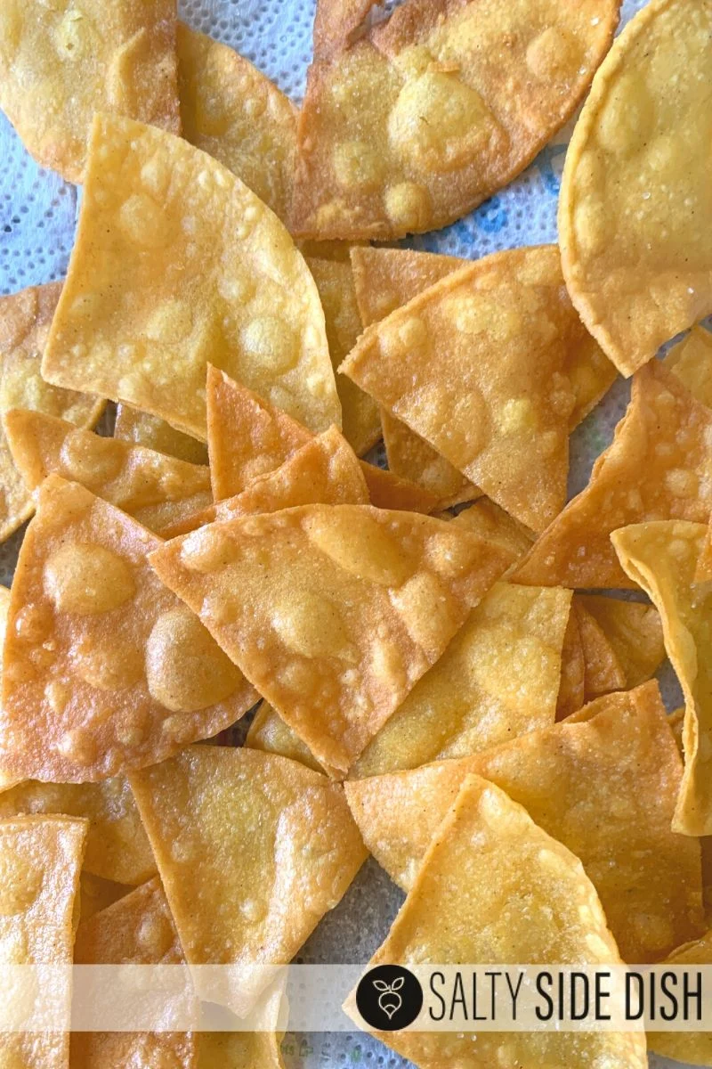 chips in batches on a plate ready to serve homemade easy chips